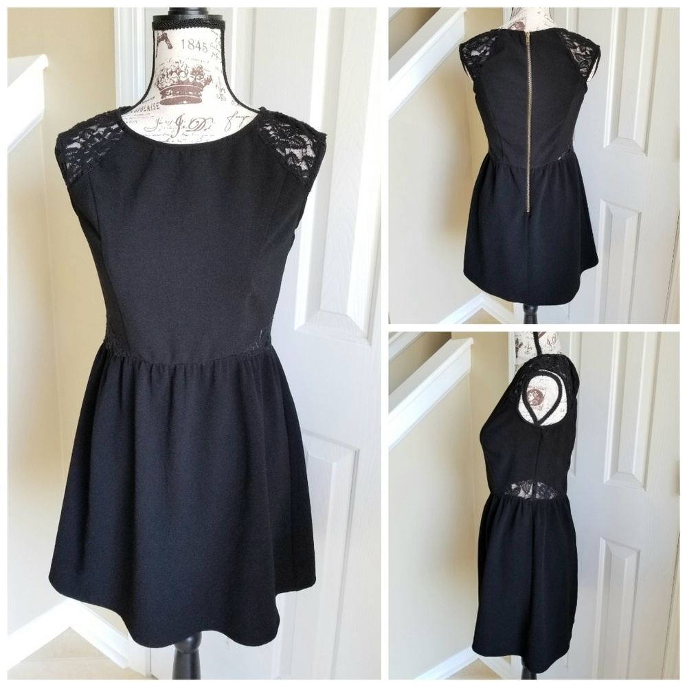 Speechless black skater dress, fits size 9